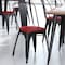 Flash Furniture 4PK Red Poly Resin Seats for Stools & Chairs, 4PK 4-JJ-SEA-PL01-RED-GG - alternate 4